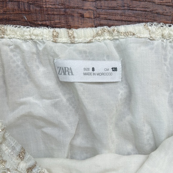 Zara Girls Shimmery Lace Crop Top, size 8 - Picture 4 of 7